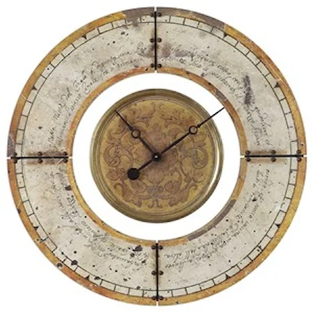 Ezekiel Weathered Wall Clock